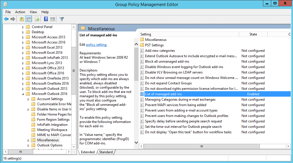 disable add ins outlook 2007 administrator